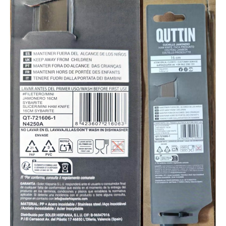 Skinkekniv Quttin Sybarite 16 enheder 2,5 mm #10