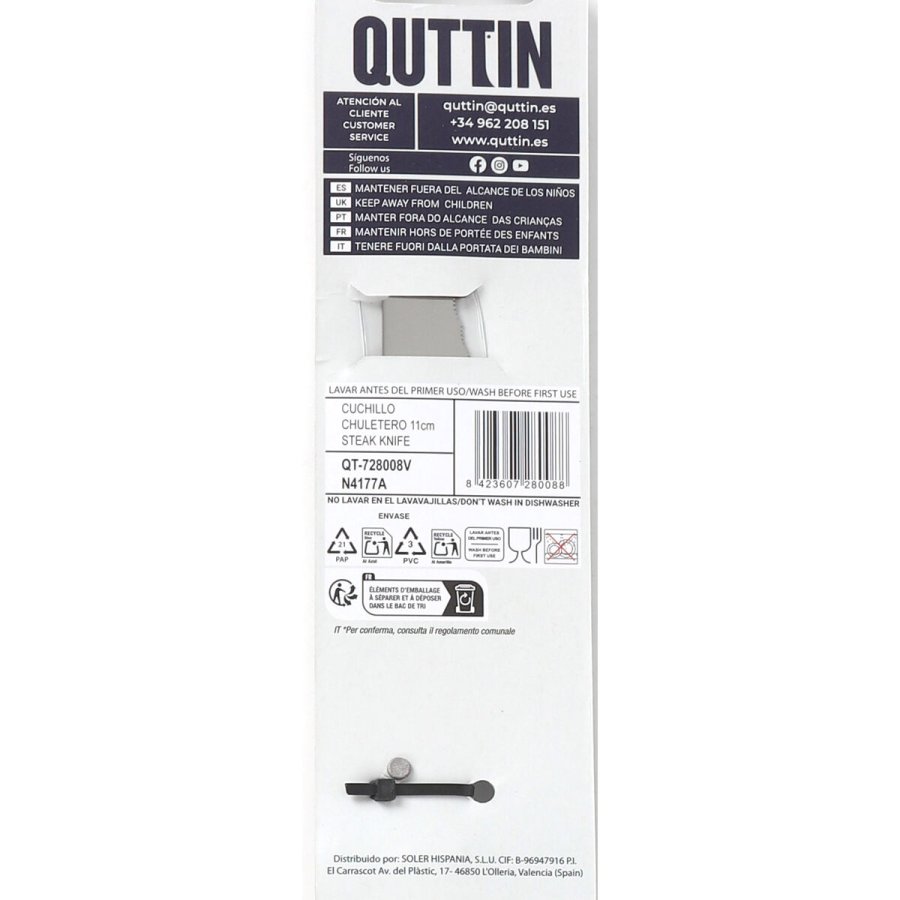 Kniv til koteletter Quttin Packwood Tr (36 Enheder) #7