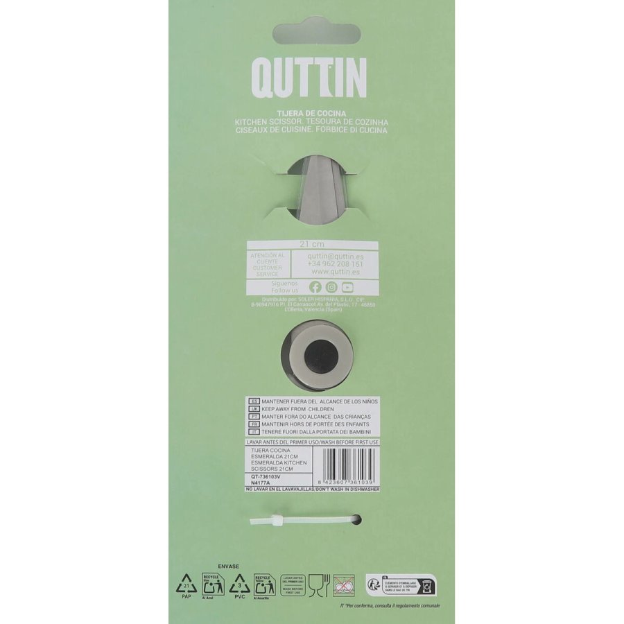 Kkkensaks Quttin 50613 Rustfrit stl 21 x 9,5 cm Kkken (12 enheder) #7