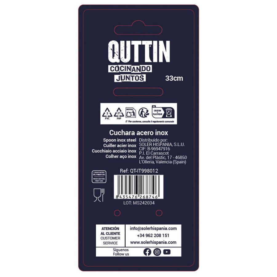se Quttin    Rustfrit stl 33,5 x 6,5 cm (24 enheder) #7