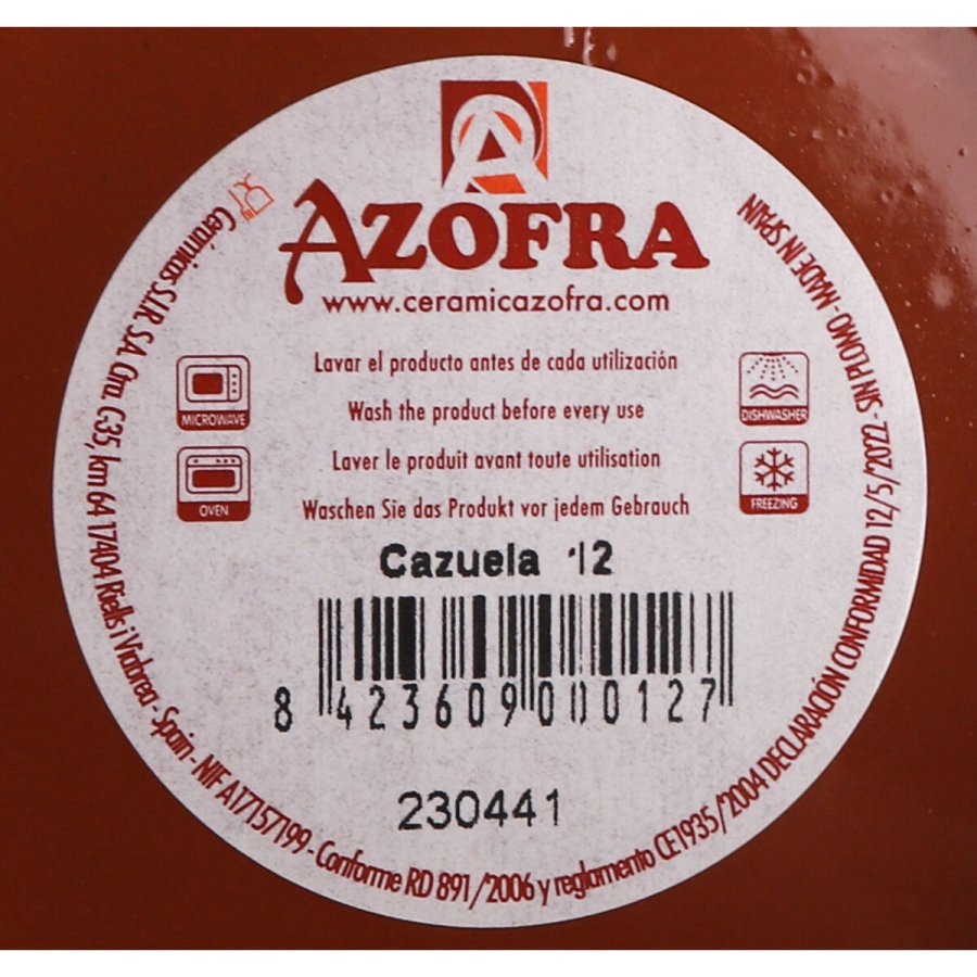 Kasserolle Azofra Bagt ler 11,5 x 11,5 x 3 cm (24 enheder) #7