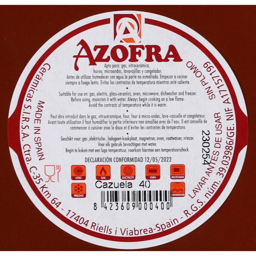 Kasserolle Azofra Bagt ler 43 x 43 x 7,5 cm (2 enheder) #7