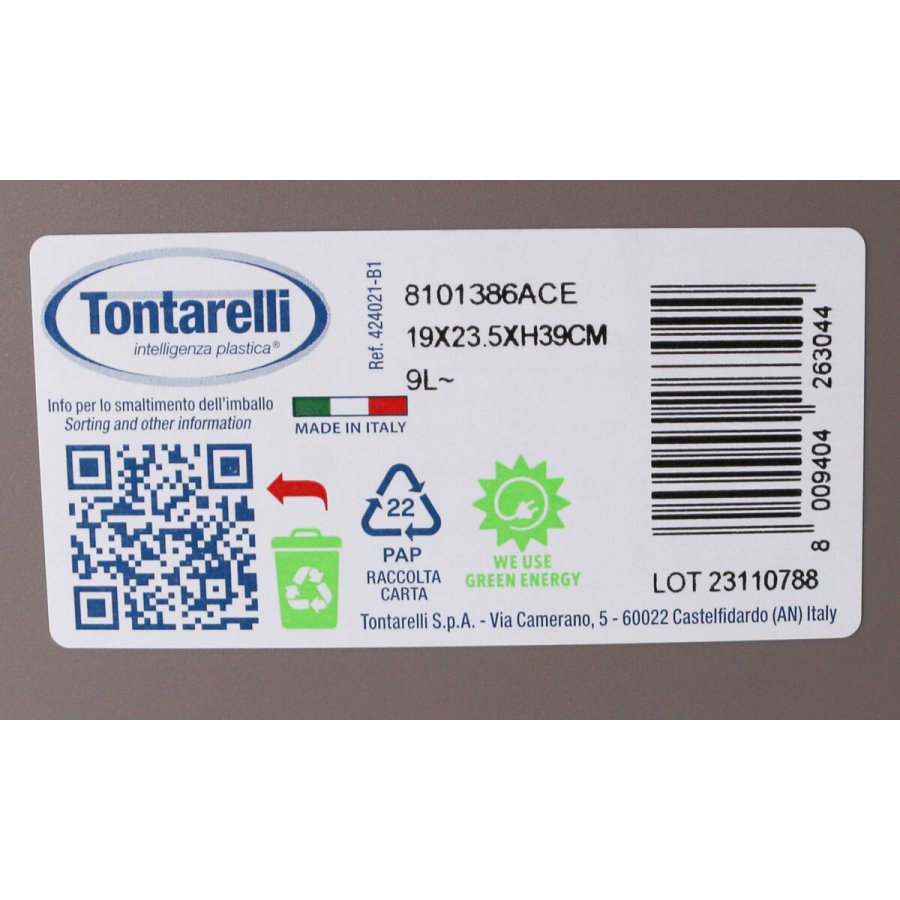 Skraldespand Tontarelli Aurora 9L (12 enheder) #9