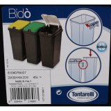 Skraldespand Tontarelli Bido Sort Rektangulr 38 x 29 x 65 cm (6 enheder) #9