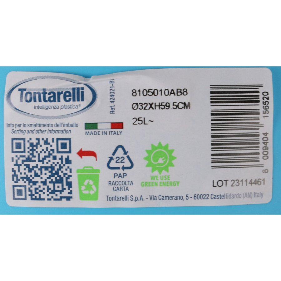 Papirkurv Tontarelli Small hoop 25 L (10 enheder) Bl #9
