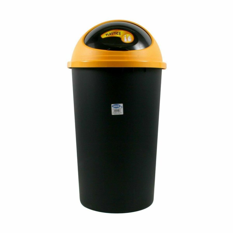 Skraldespand Tontarelli Big hoop Gul Sort 50 L (10 enheder) #5