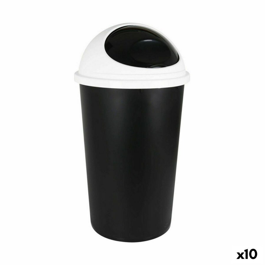 Skraldespand Tontarelli Big hoop Hvid Sort 45 L (10 enheder) #1