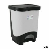 Affaldsspand med pedal Tontarelli Idea 18 L Sort Gr 31,6 x 27,6 x 41 cm (4 enheder) #1