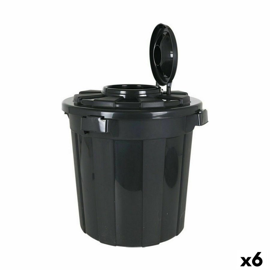 Skraldespand Dem Hop 50 L Sort 49,5 x 49,5 x 50 cm (6 enheder) #1