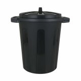 Skraldespand Dem 100 L Sort 64 x 54 x 68 cm (3 enheder) #5