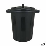 Skraldespand Dem 100 L Sort 64 x 54 x 68 cm (3 enheder) #1