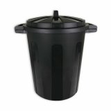Skraldespand Dem 70 L Sort 56 x 45 x 60 cm (3 enheder) #5