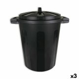 Skraldespand Dem 70 L Sort 56 x 45 x 60 cm (3 enheder) #1