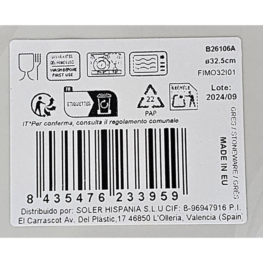 Underkop La Mediterr�nea Irys � 32,5 x 2,3 cm (6 enheder) #3