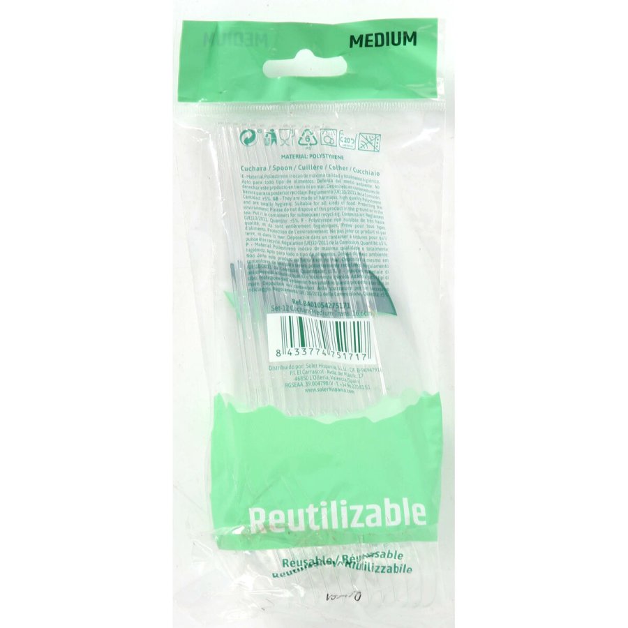 St med skeer Algon Genanvendelig Gennemsigtig 36 Enheder 16,6 cm #10