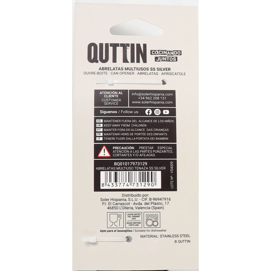 Dsebner Quttin 23 x 8 x 4 cm Slvfarvet Rustfrit stl (24 enheder) #10