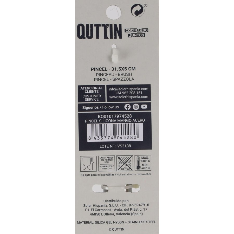 Bagepensel Quttin Silikone Rustfrit stl Stl (24 enheder) #4