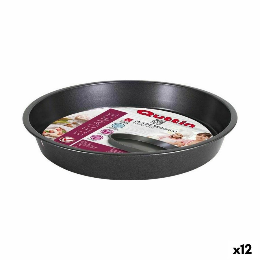 Kageform Quttin Sort Kulstofstl 32 x 4,5 cm (12 enheder) #1