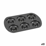 Bageform Quttin Donuts Kulstofstl Sort 32 x 21 x 2,3 cm (12 enheder) #1
