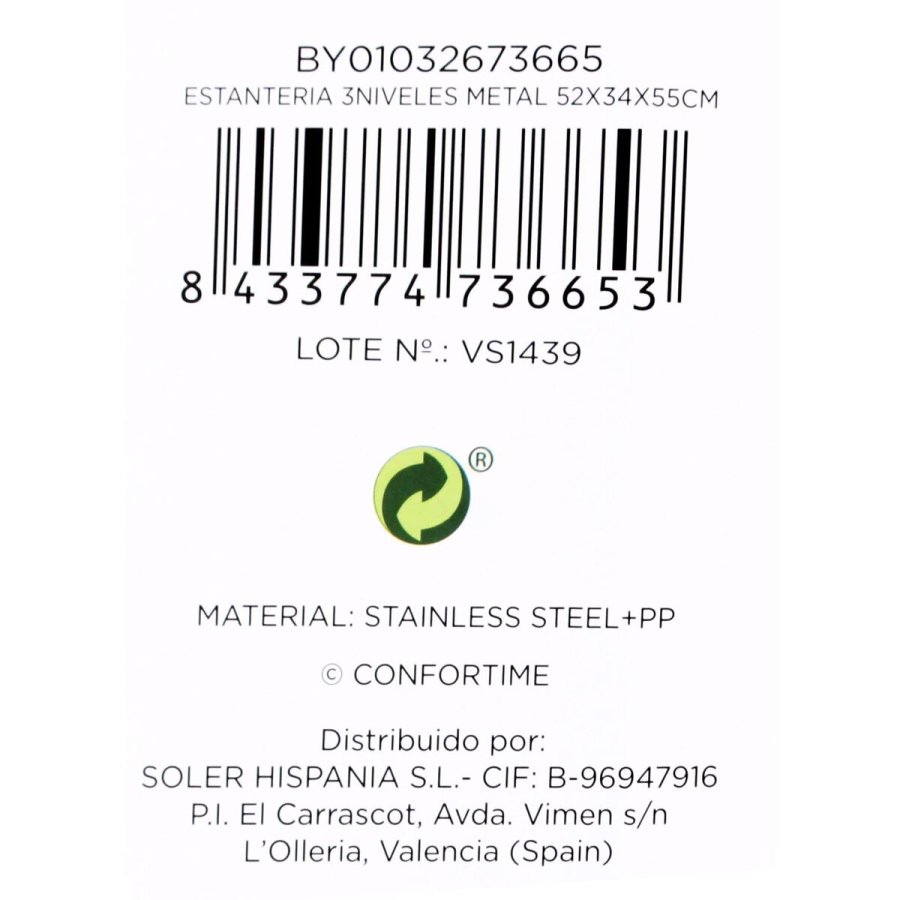 Hylder Confortime Metal 52 x 34 x 55 cm (2 enheder) #3