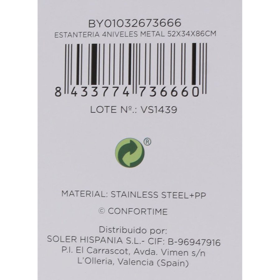 Hylder Confortime Metal 52 x 34 x 86 cm (2 enheder) #3