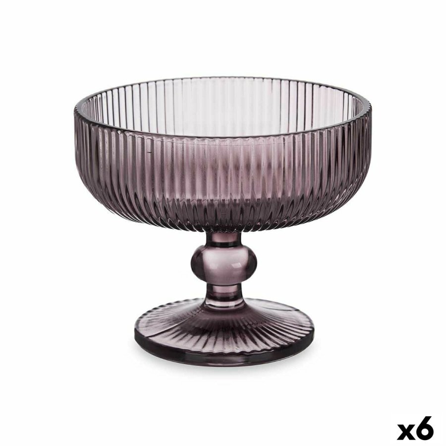 Is og Milshake Glas Striber Gr Glas 310 ml (6 enheder) #1