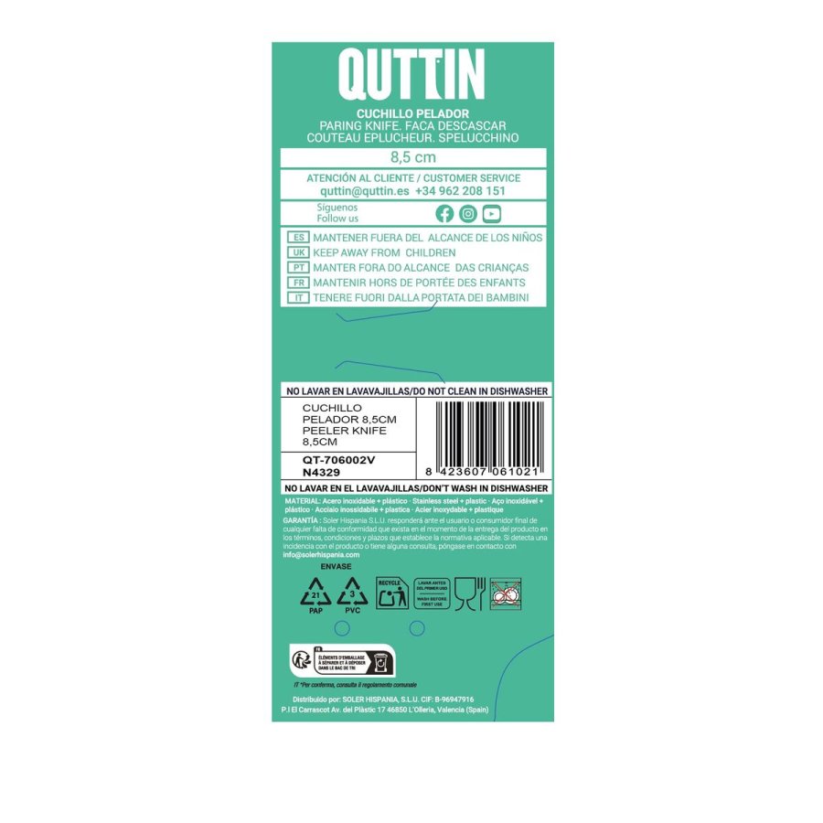 Skrllekniv Quttin Black 8,5 cm (36 Enheder) #5