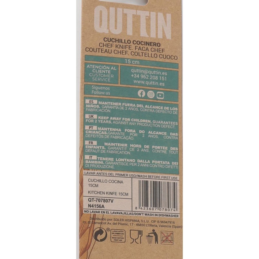 Kkkenkniv Quttin Bio 15 cm (24 enheder) #7