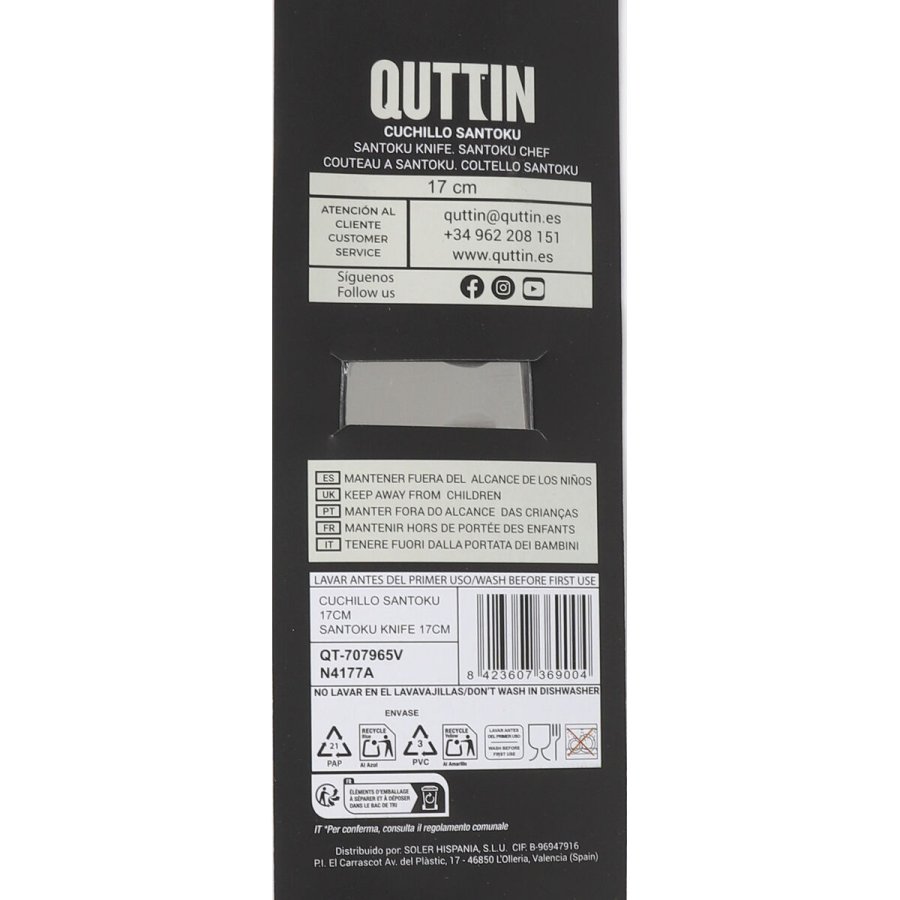 Kkkenkniv Quttin Santoku Kasual 17 cm (24 enheder) #7