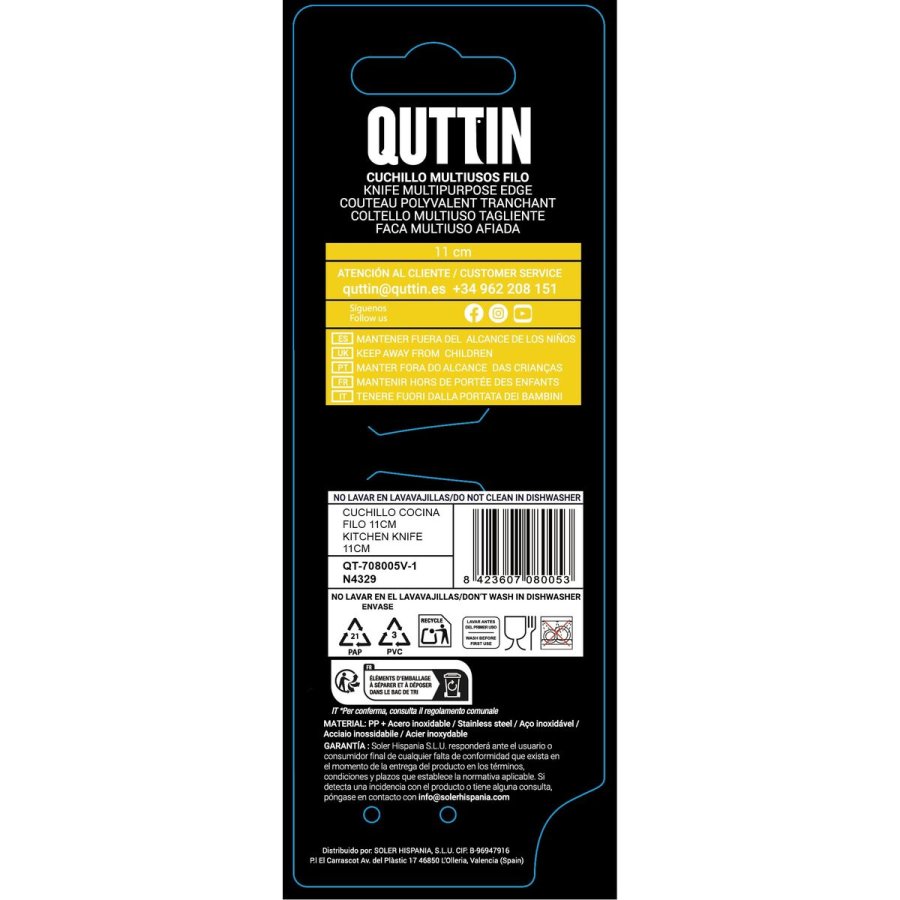 Kniv Quttin Dark MULTIFUNKTIONEL 11 cm (48 enheder) #7