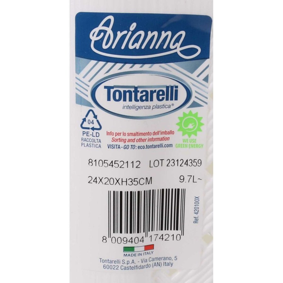 Papirkurv Tontarelli Arianna 10 L Hvid (8 enheder) #9