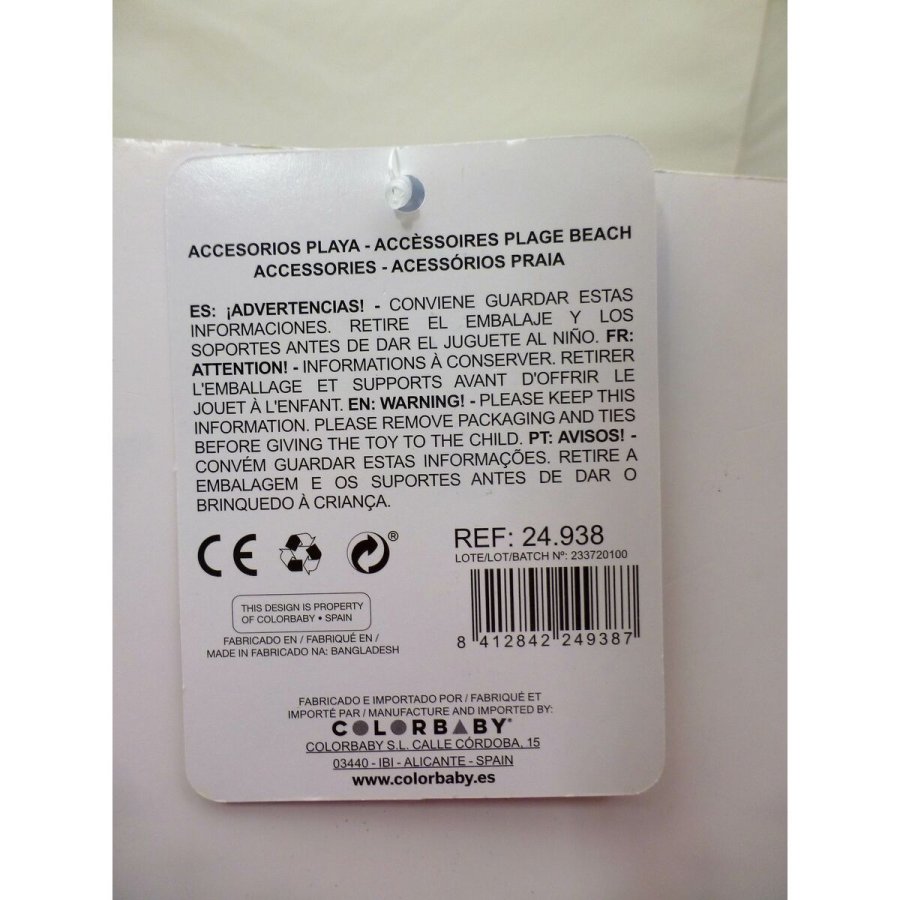 St med legetj til stranden Colorbaby 7 Dele Skib polypropylen (24 enheder) #36