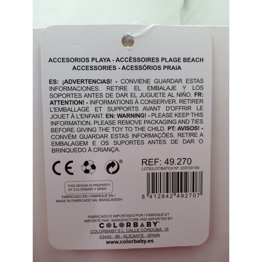 St med legetj til stranden Colorbaby  18 cm polypropylen (15 enheder) #36