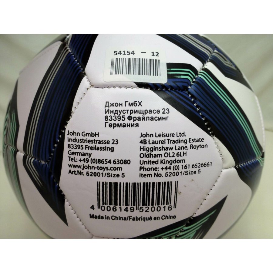 Fodbold John Sports Classic 5 � 22 cm Syntetisk L�der (12 enheder) #5