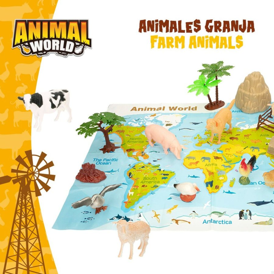 Dyrefigurer Colorbaby 19 Dele Grd Plastik 13 x 8 x 3 cm (6 enheder) #3