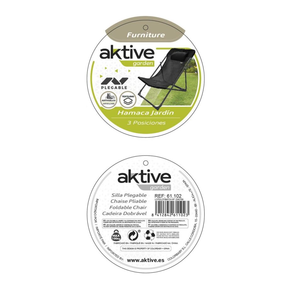 Liggende lounder Aktive Sort 53 x 87 x 78 cm (4 enheder) #4