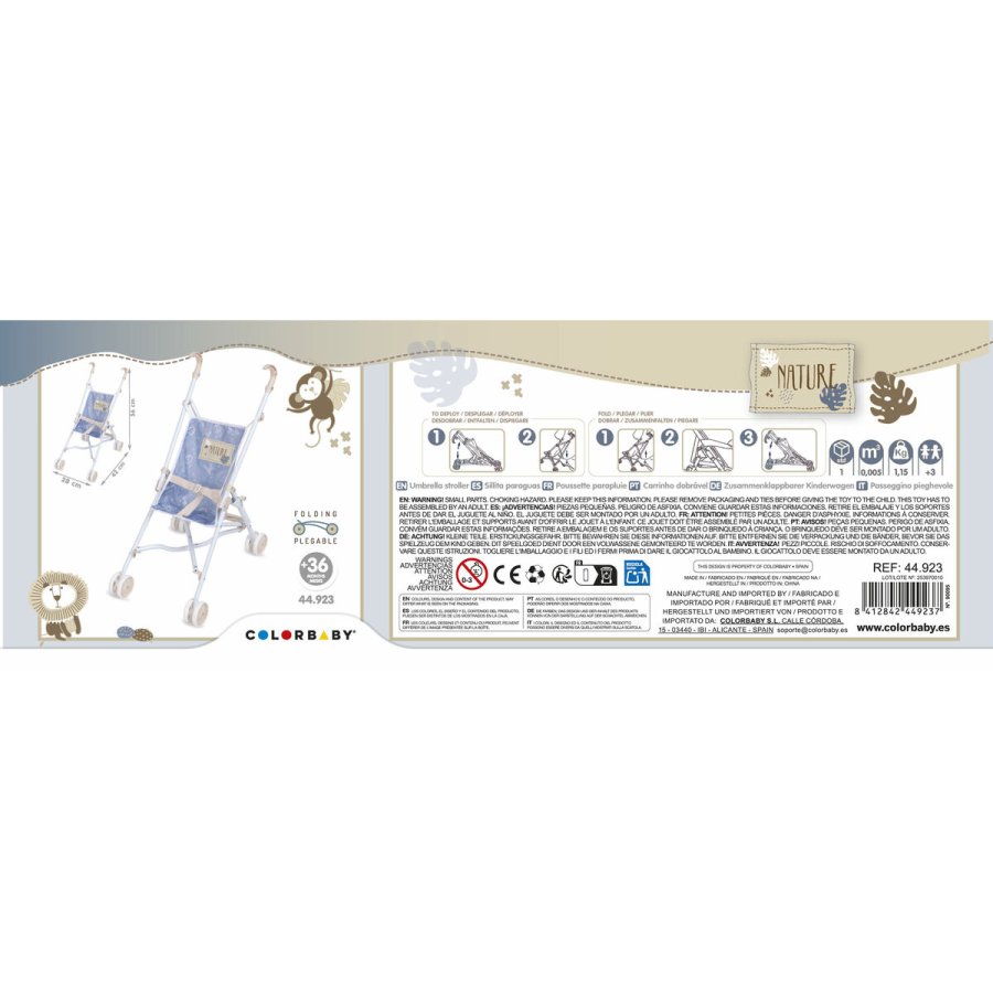 Stol til Dukker Colorbaby Natural 27 x 56 x 53 cm 12 enheder #7