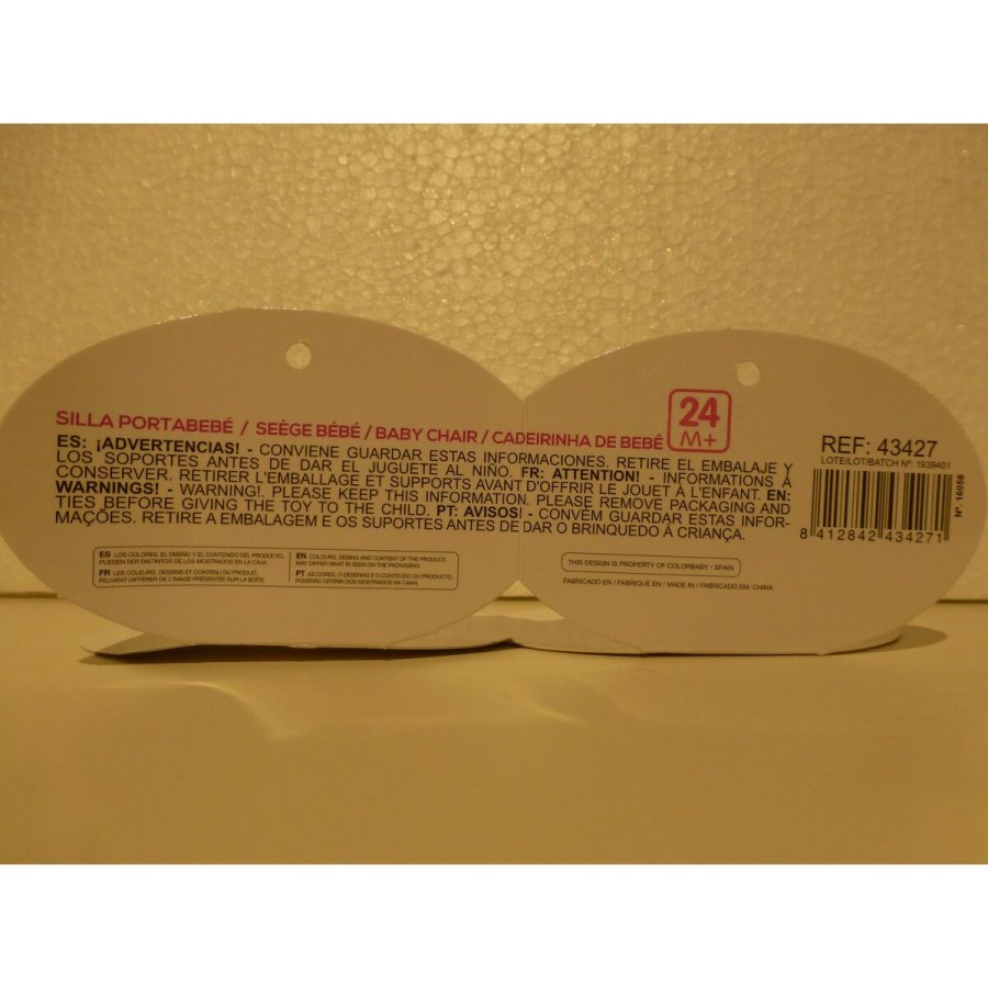 Stol til Dukker Colorbaby 25 x 25 x 36,5 cm Pink 12 enheder #5