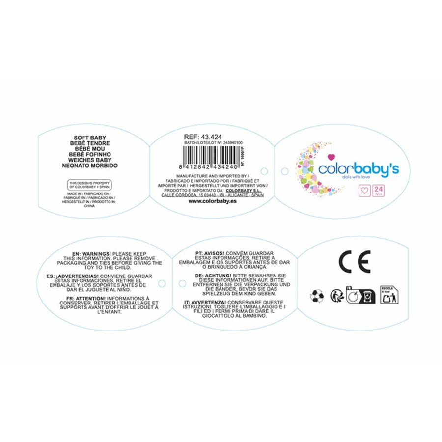 Baby Dukke Colorbaby 26 cm 22,2 x 25 x 7 cm 12 enheder #6