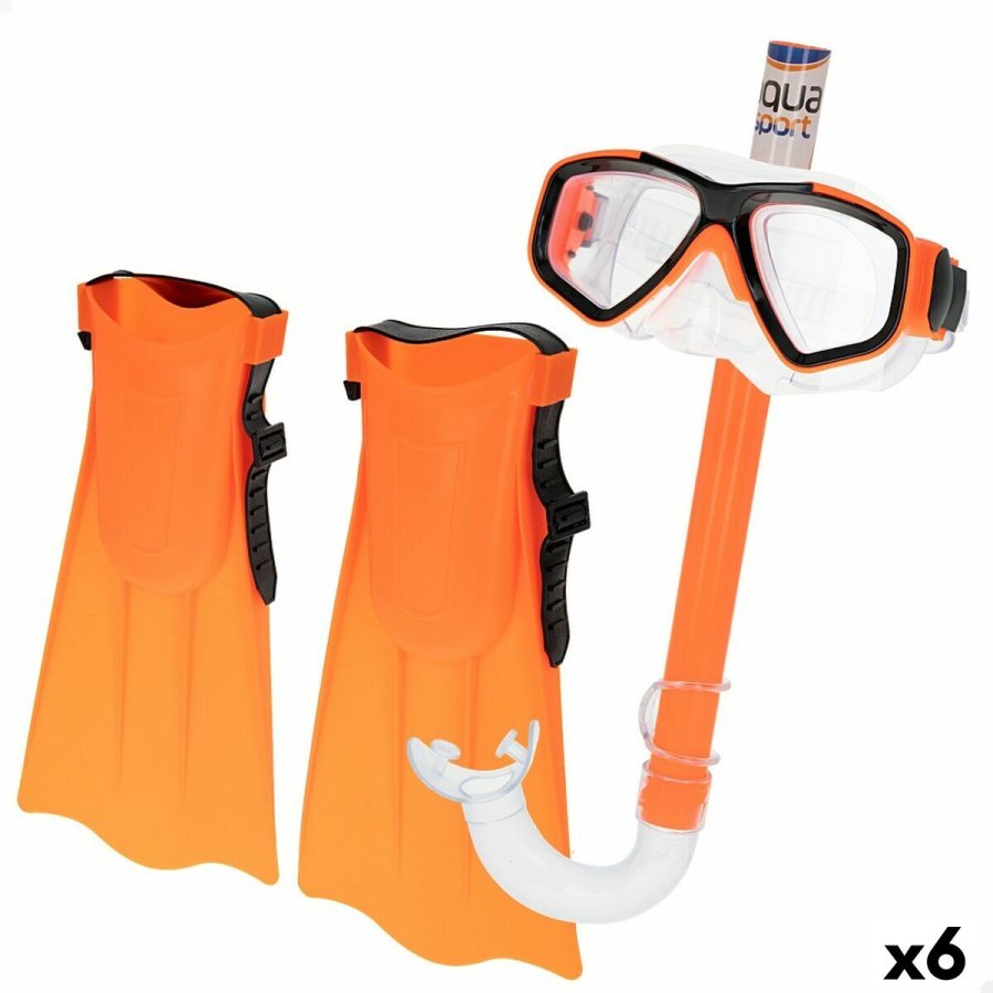 Dykkerbriller med Snorkle og Finner Colorbaby (6 enheder) #1