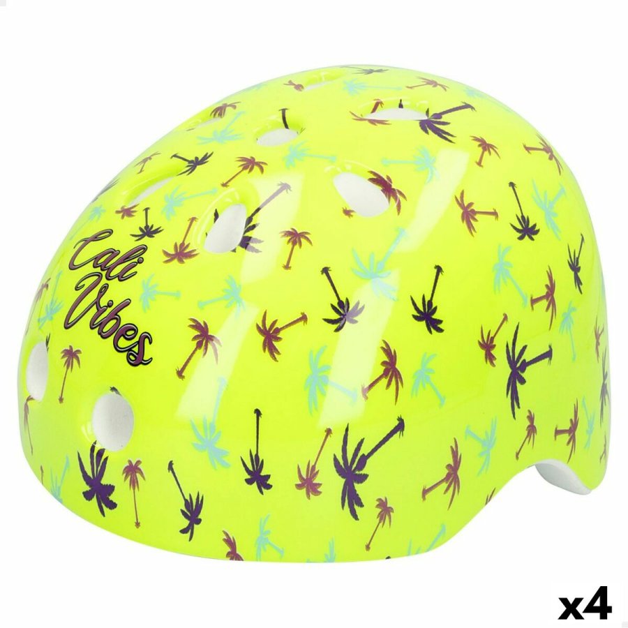Cykelhjelm til brn Colorbaby Neon Cali Vibes Gul (4 enheder) #1