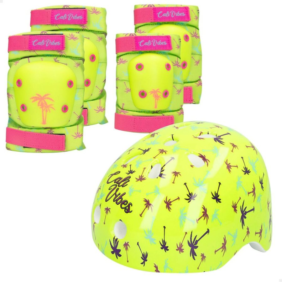 Sportsbeskyttelsesst Colorbaby Neon Cali Vibes Gul (4 enheder) #6