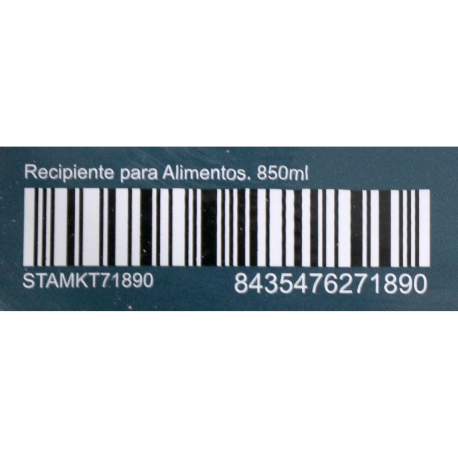 Hermetisk madkasse Santa Clara Gr� 850 ml 15,6 x 6,8 cm (4 enheder) #3