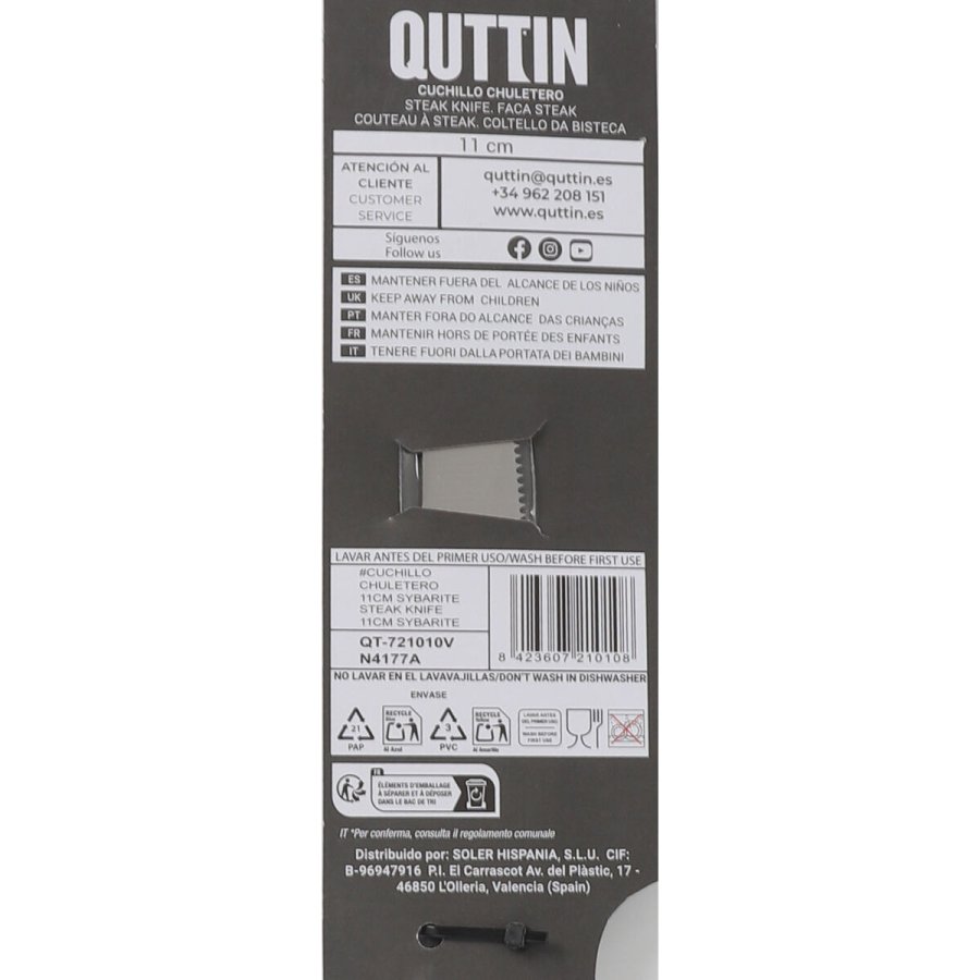 Kniv til koteletter Quttin Sybarite 11 cm (24 enheder) #7
