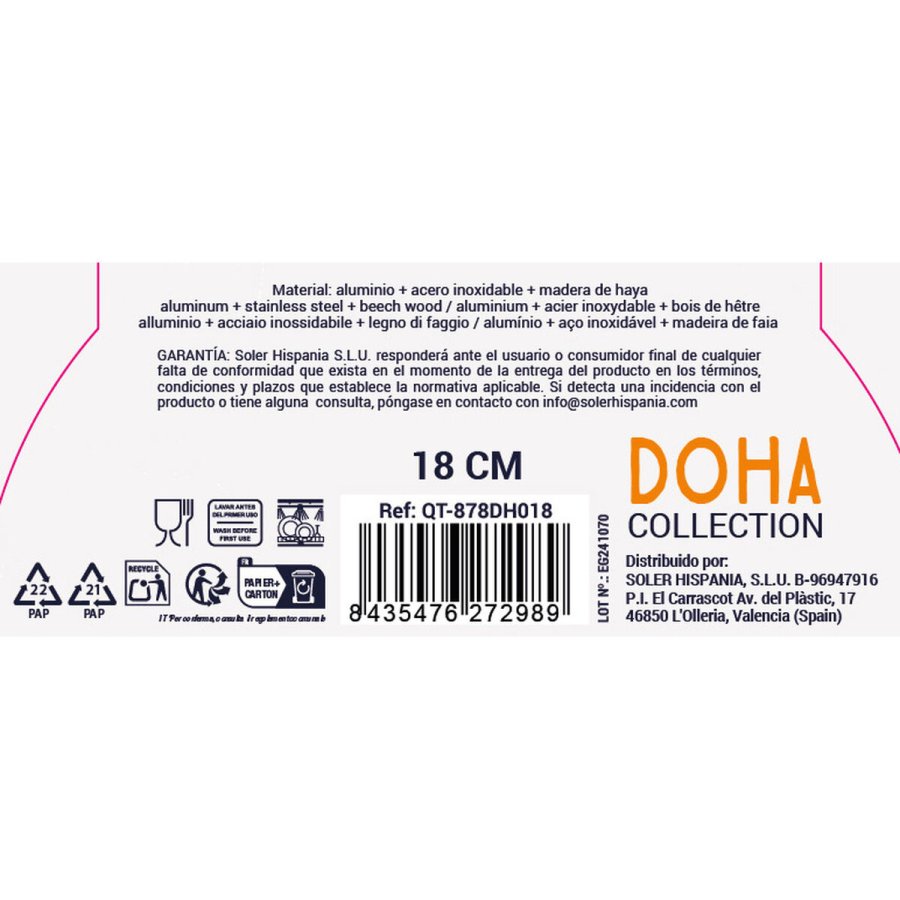 Stegepande Quttin Doha Smedet aluminium 37 x 18 x 5 cm (6 enheder) #7