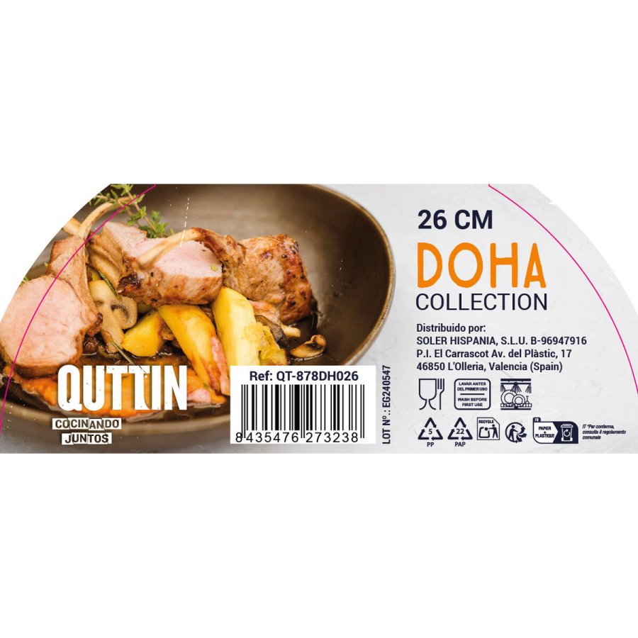 Stegepande Quttin Doha Smedet aluminium 48 x 26 x 6 cm (6 enheder) #7