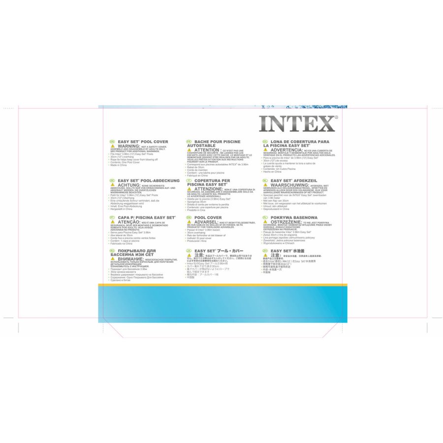 Swimmingpool Cover Intex Marinebl  396 cm Cirkulr (4 enheder) #5