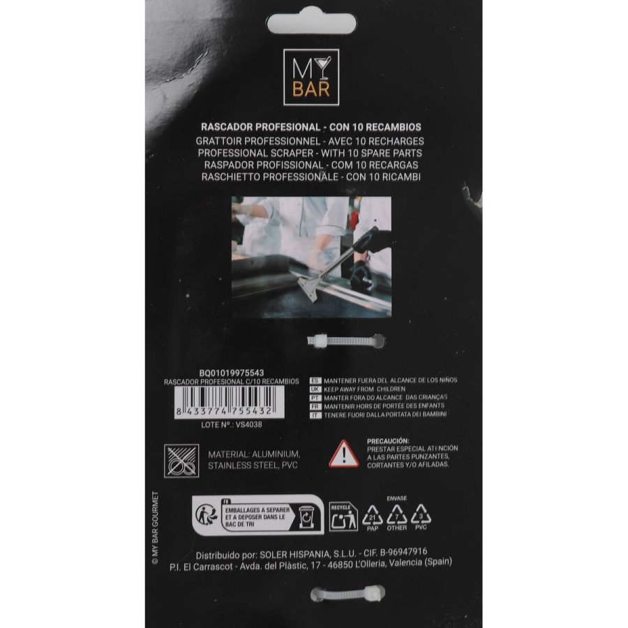 Skraber Quttin Kkken Rustfrit stl 32 x 11 x 3 cm (12 enheder) #3