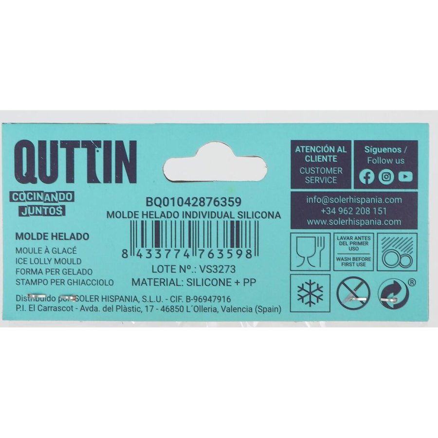 Forme tiliIs Quttin Individuel Silikone 11,5 x 6,5 x 3 cm (36 Enheder) #10