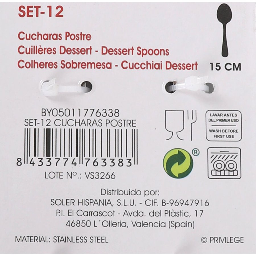 St med skeer Privilege 12 Dele Dessert (24 enheder) #7